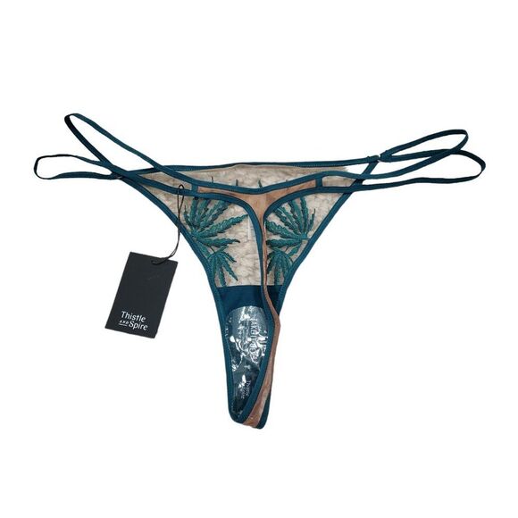 Thistle and Spire Women's Brooklyn Haze Thong Emerald Toffee Green Size 3X - Picture 3 of 6